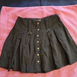 Hot Topic pinstripe button up skirt